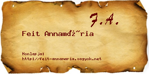 Feit Annamária névjegykártya